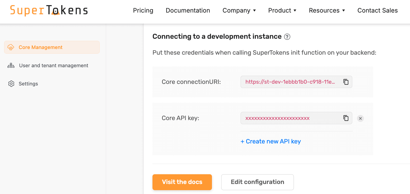 SuperTokens Dashboard
